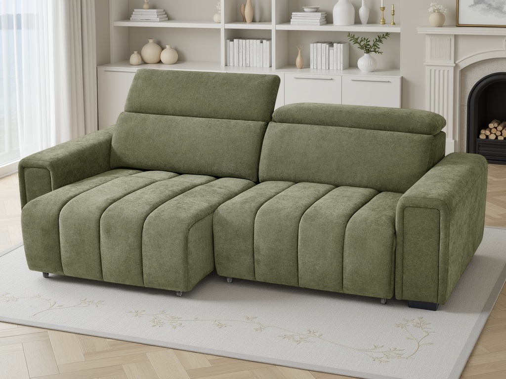 Molly Electric Sofa Bed 3 Seater Green