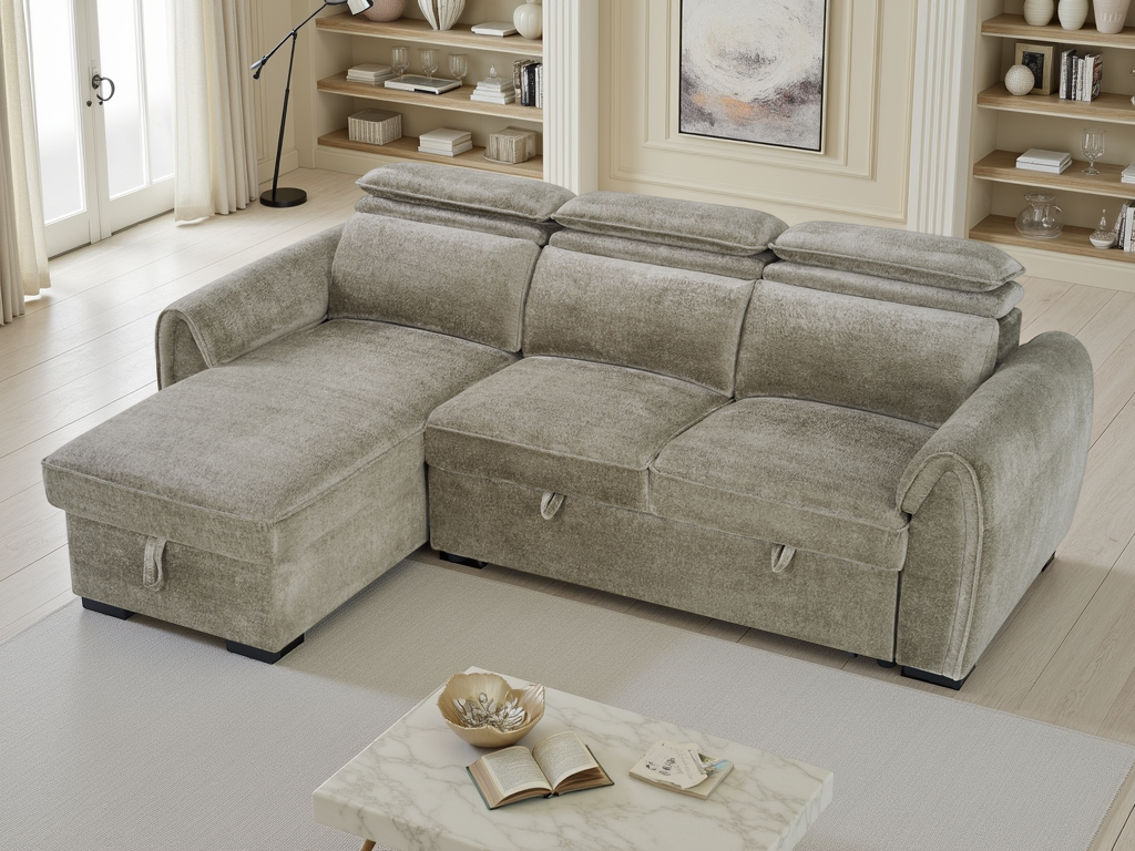 Montrose Sofa Bed Universal Corner Mushroom