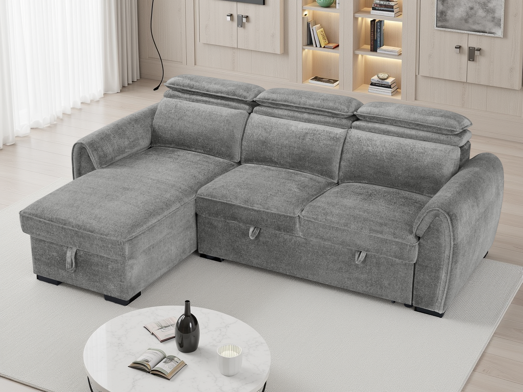 Montrose Sofa Bed Universal Corner Dark Grey