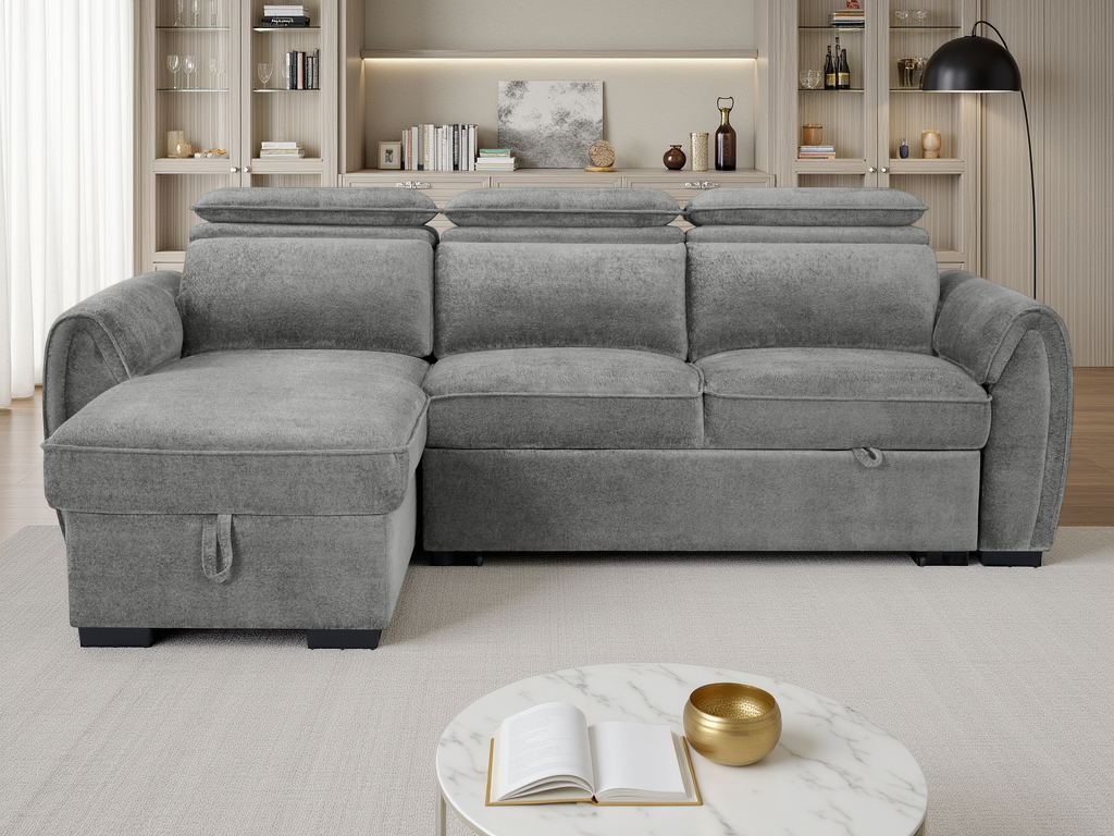 Montrose Sofa Bed Universal Corner Dark Grey