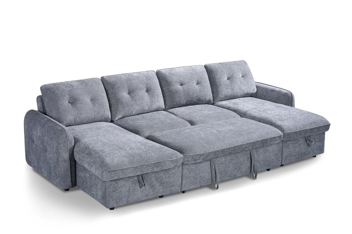 Moscow Sofa Bed U Shape Corner Grey
