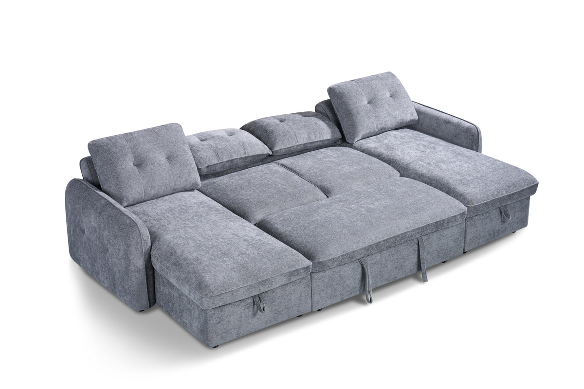 Moscow Sofa Bed U Shape Corner Grey