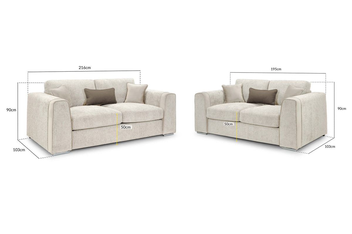 Naples Sofa 3+2 Set Beige