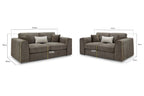 Naples Sofa 3+2 Set Mocha