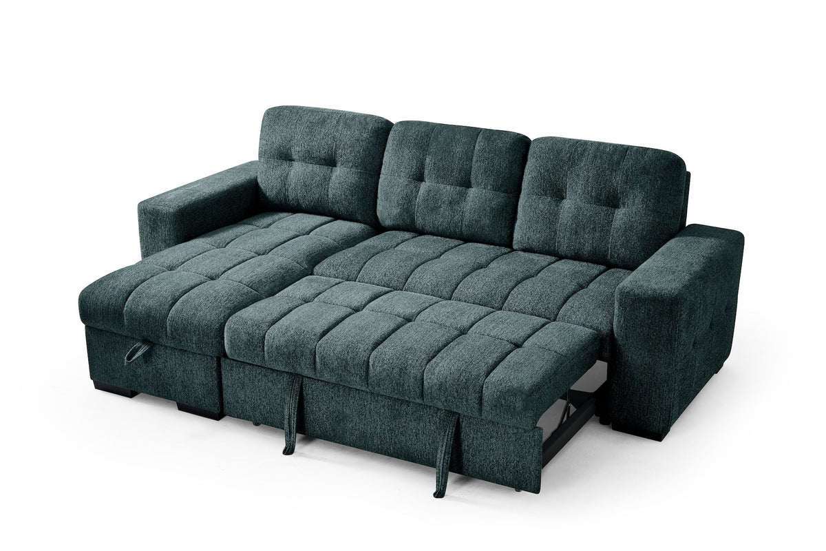 Palermo Universal Corner Sofa Bed Teal