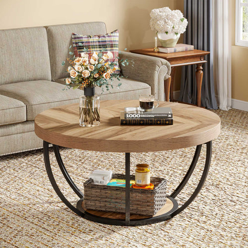 31.7-inch round coffee table