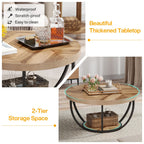 31.7-inch round coffee table