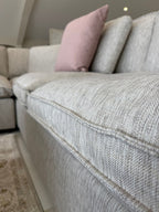 Santorini Sofa Large Corner with Footstool Grey