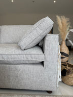 Santorini Sofa Large Corner with Footstool Grey