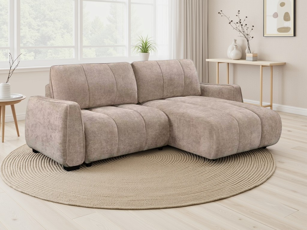 Portland Universal Corner Sofa Bed Beige