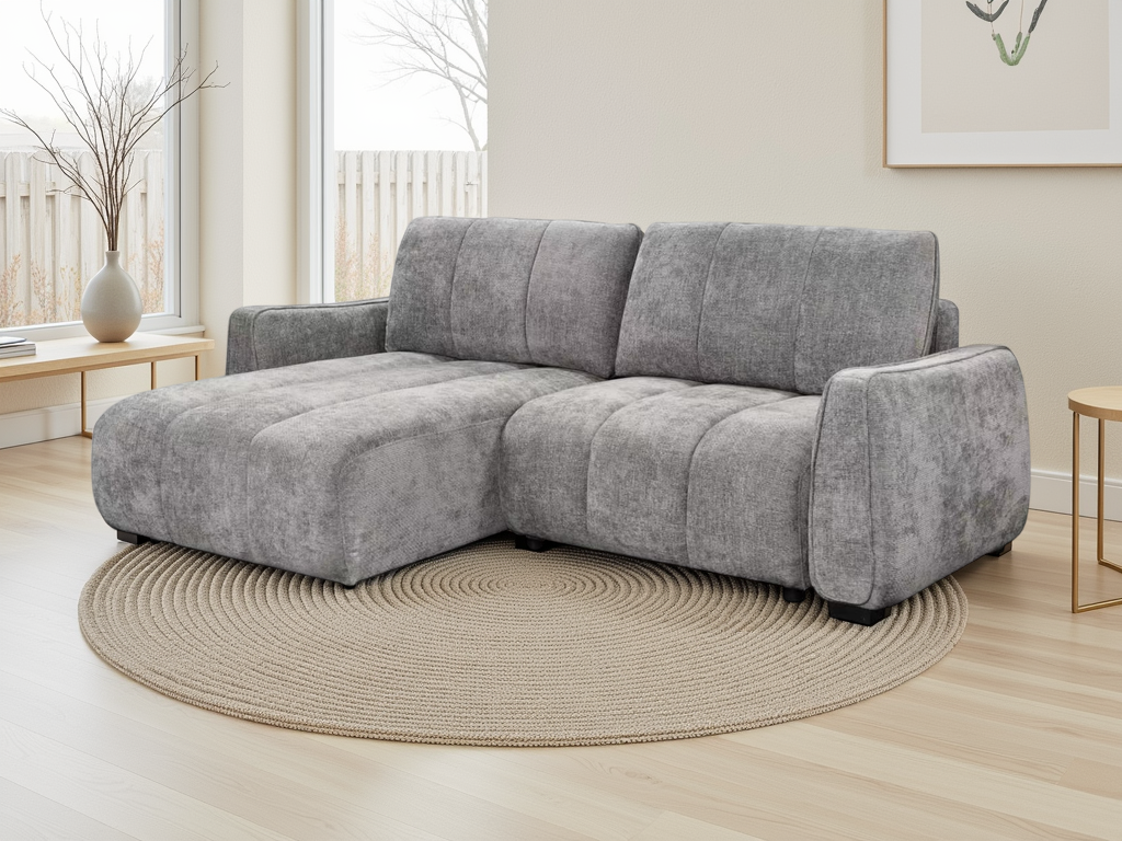 Portland Universal Corner Sofa Bed Grey