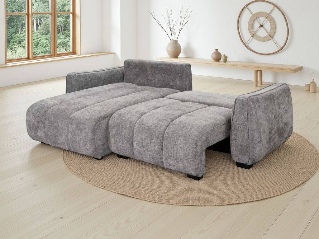 Portland Universal Corner Sofa Bed Grey