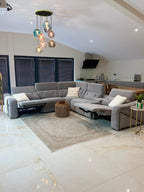 Ohio Electric Recliner Sofa Large Corner Grey