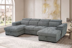 Alaya Sofa Bed U Shape Corner Grey