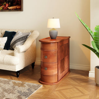 Wood narrow end table