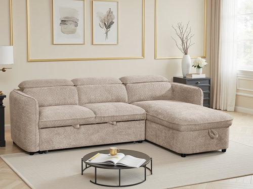 Capri Sofa Bed Universal Corner Beige