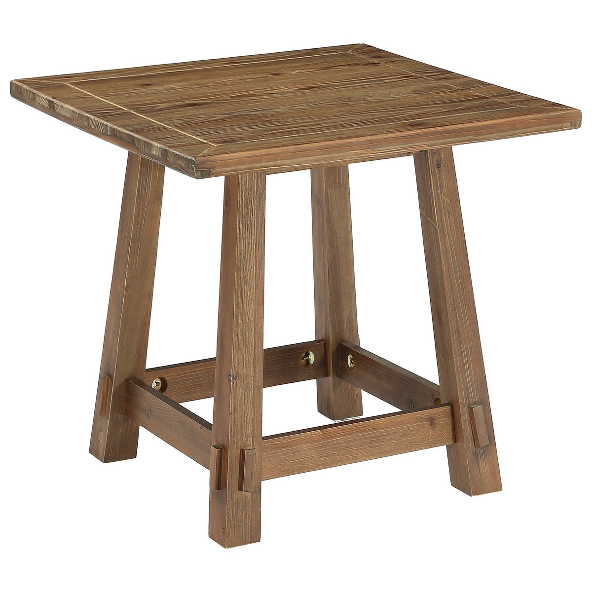 31.49-Inch Solid Wood Square Dining Table for 4, Farmhouse Kitchen Table for Small Spaces