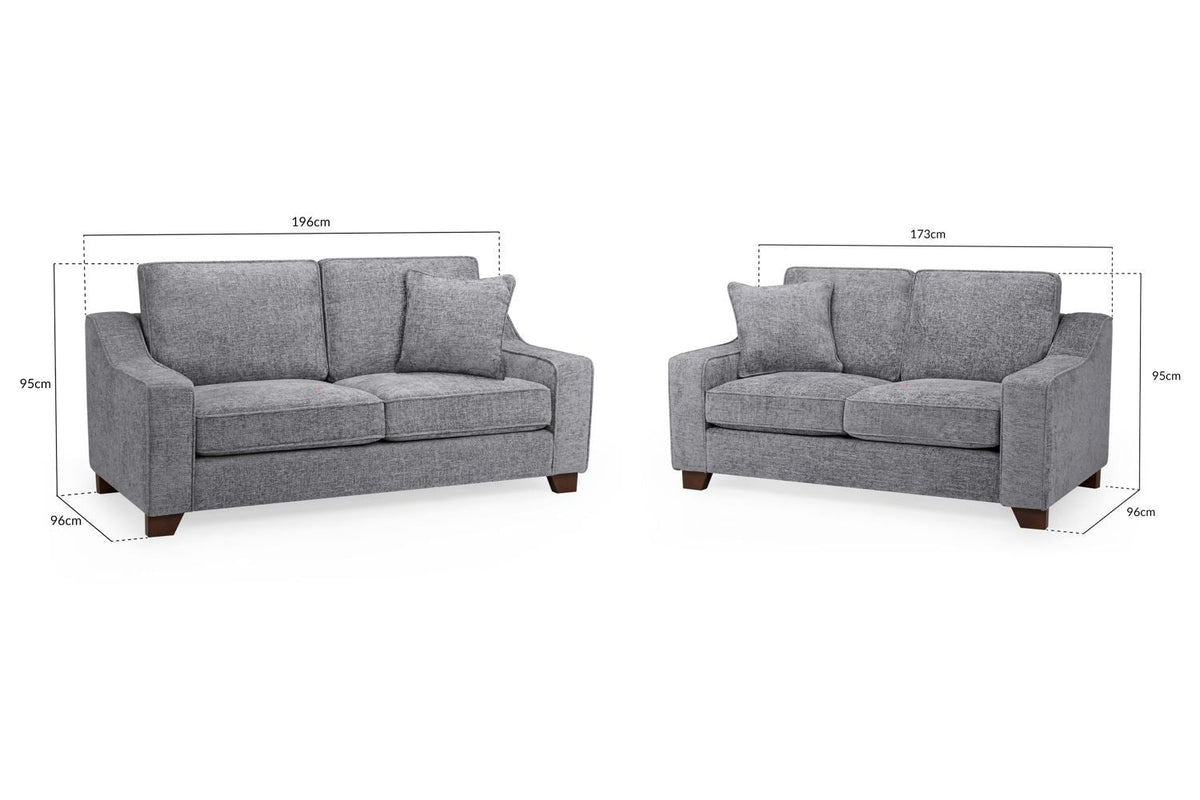 Nebraska Sofa 3+2 Set Slate