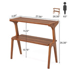 2-Tier end table, walnut finish