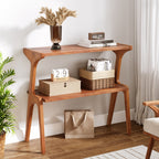 2-Tier end table, walnut finish