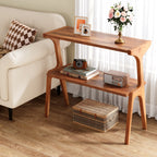 2-Tier end table, walnut finish