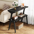 2-Tier end table, black finish