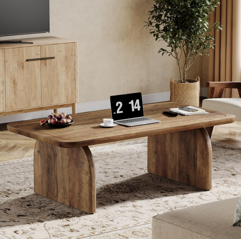 47-Inch Wood Rectangular Coffee Table, Living Room Table