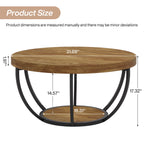 31.7-inch round coffee table