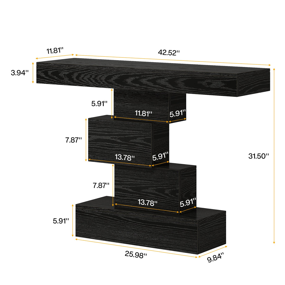 42.5-inch narrow console table