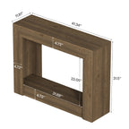 41-Inch Farmhouse Console Table, Narrow Sofa Table with 2-Tier Storage