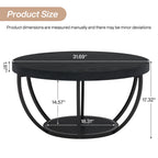 31.7-inch round coffee table