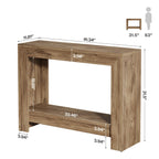 41.3-Inch Narrow Console Table with Storage Shelves, Farmhouse Hallway and Sofa Table