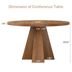 47-Inch Round Dining Table, Sturdy Base with Thickened Top for Kitchen and Dining Room