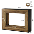41.3-Inch Console Table with 2-Tier Storage, Farmhouse Hallway Table with Metal Brackets