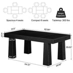63" Executive Desk, Industrial Computer Desk for Home Office
