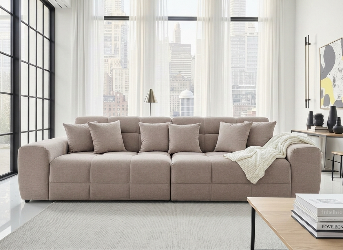 Jacob Sofa 4 Seater Latte