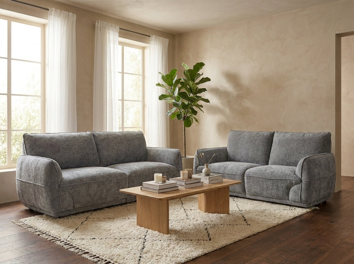 Angelo Sofa 3+2 Set Grey