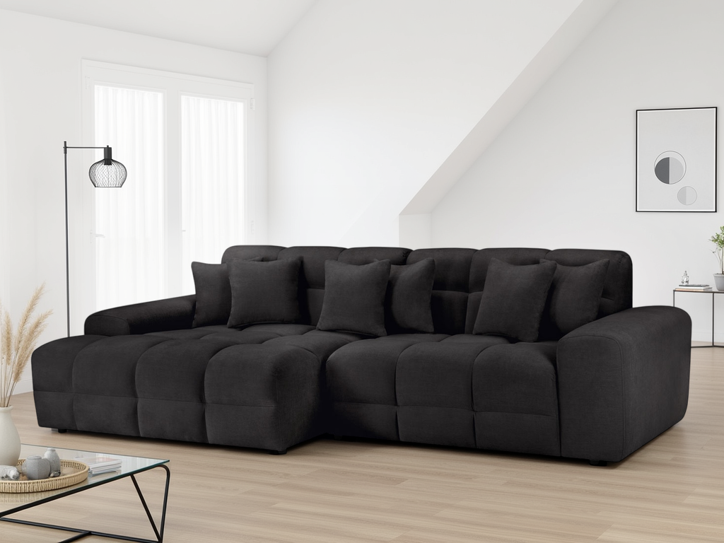 Jacob Sofa Left Hand Facing Corner Black