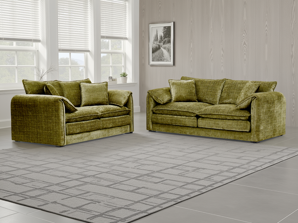 Solaya Sofa 3+2 Set Olive