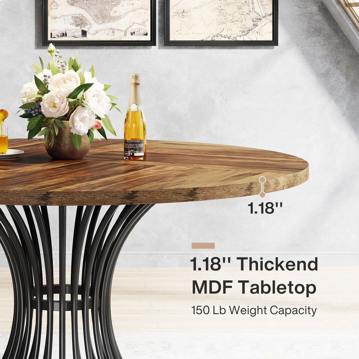 47.2-inch round dining table