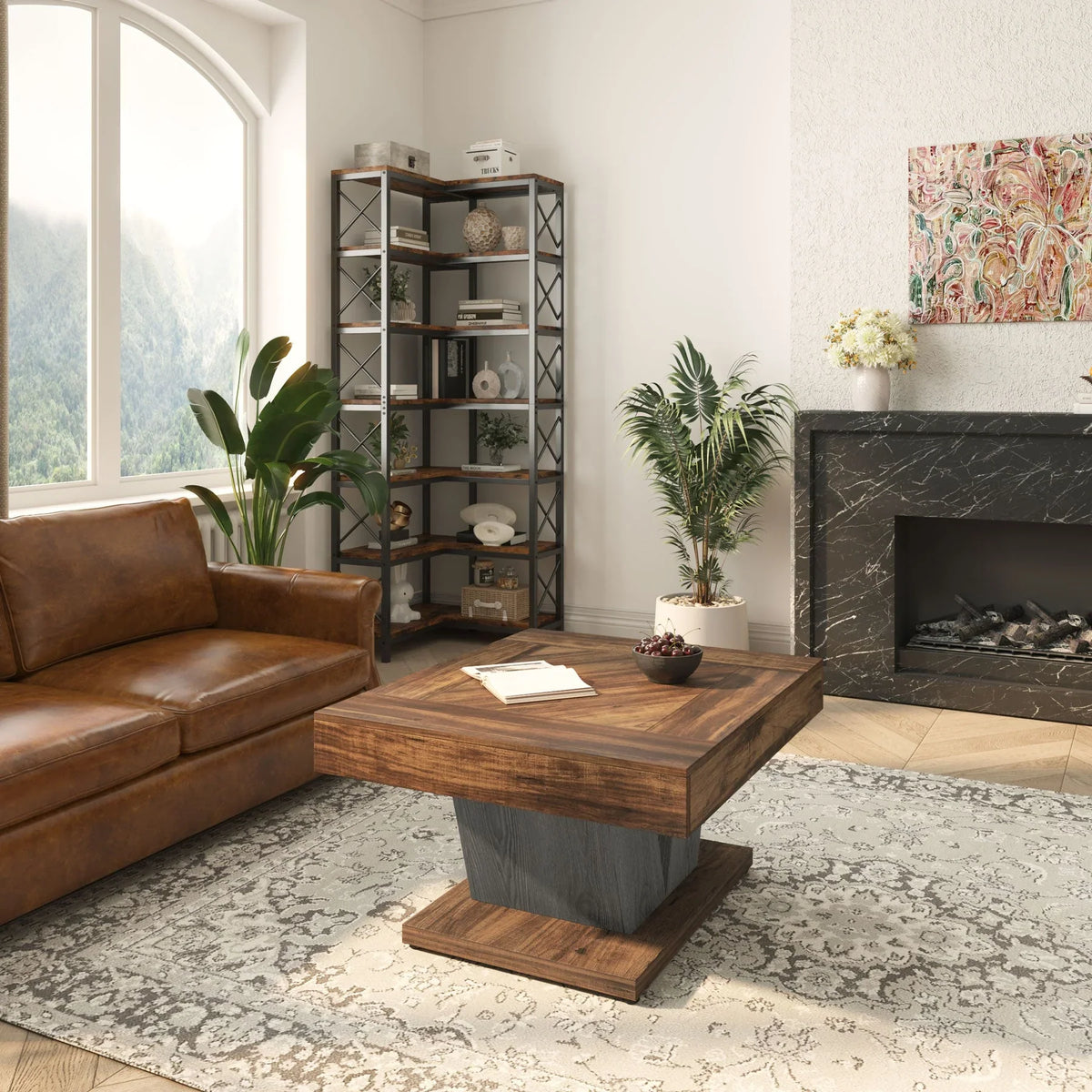 #Colour_Rustic Brown & Grey