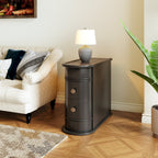 Wood narrow end table