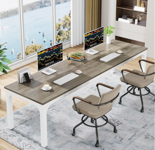 Rectangle Executive Desk, 78.7-Inch Computer Desk 6FT Conference Table